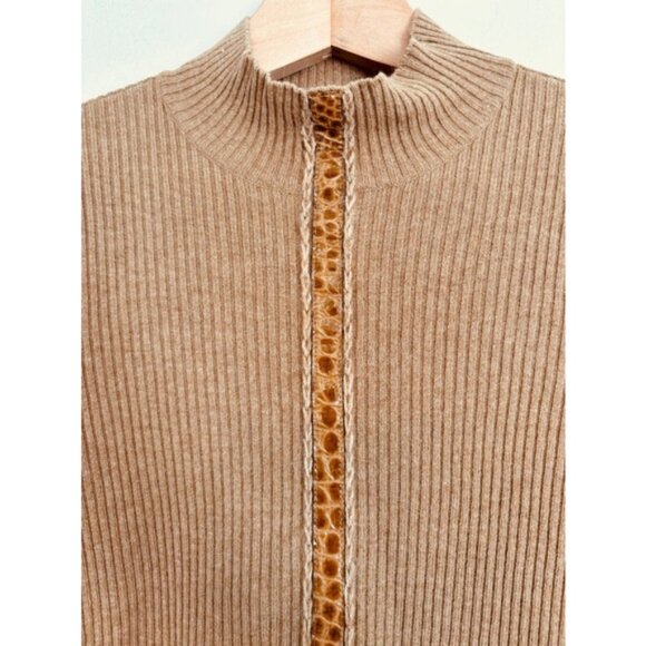 Escada Camel Virgin Wool Knit Sweater Extra Small - Picture 3 of 10